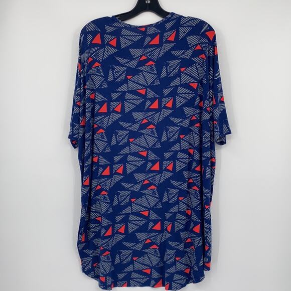 Lularoe Women's Blue & Orange Short Sleeve Top Size Medium - Picture 7 of 9